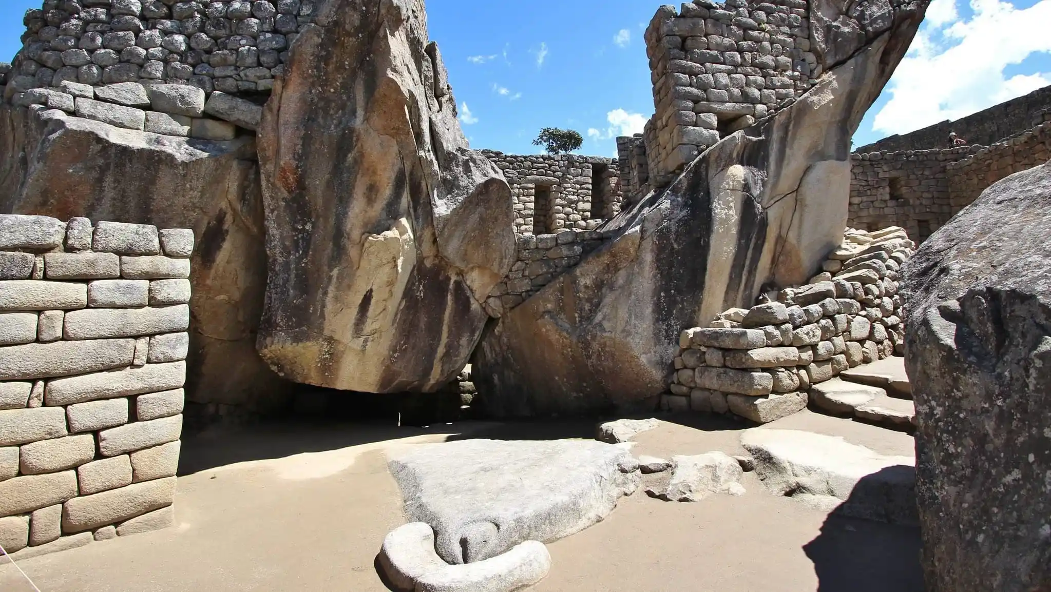 The Temple of the Condor at Machu Picchu, a 3D carved stone representing the sacred Andean bird
