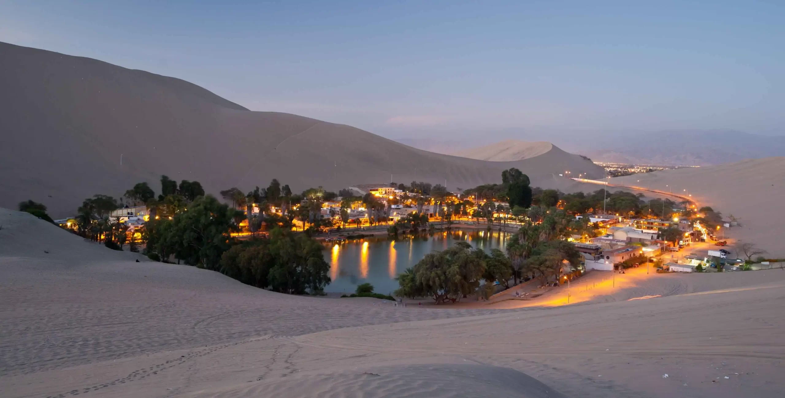 Accommodation options in Huacachina desert oasis, Peru