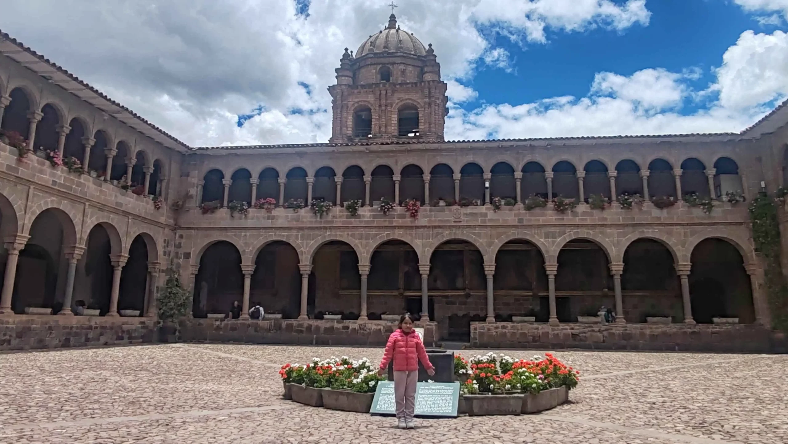 Qoricancha Temple of the Sun in Cusco Peru with Inca stone walls
