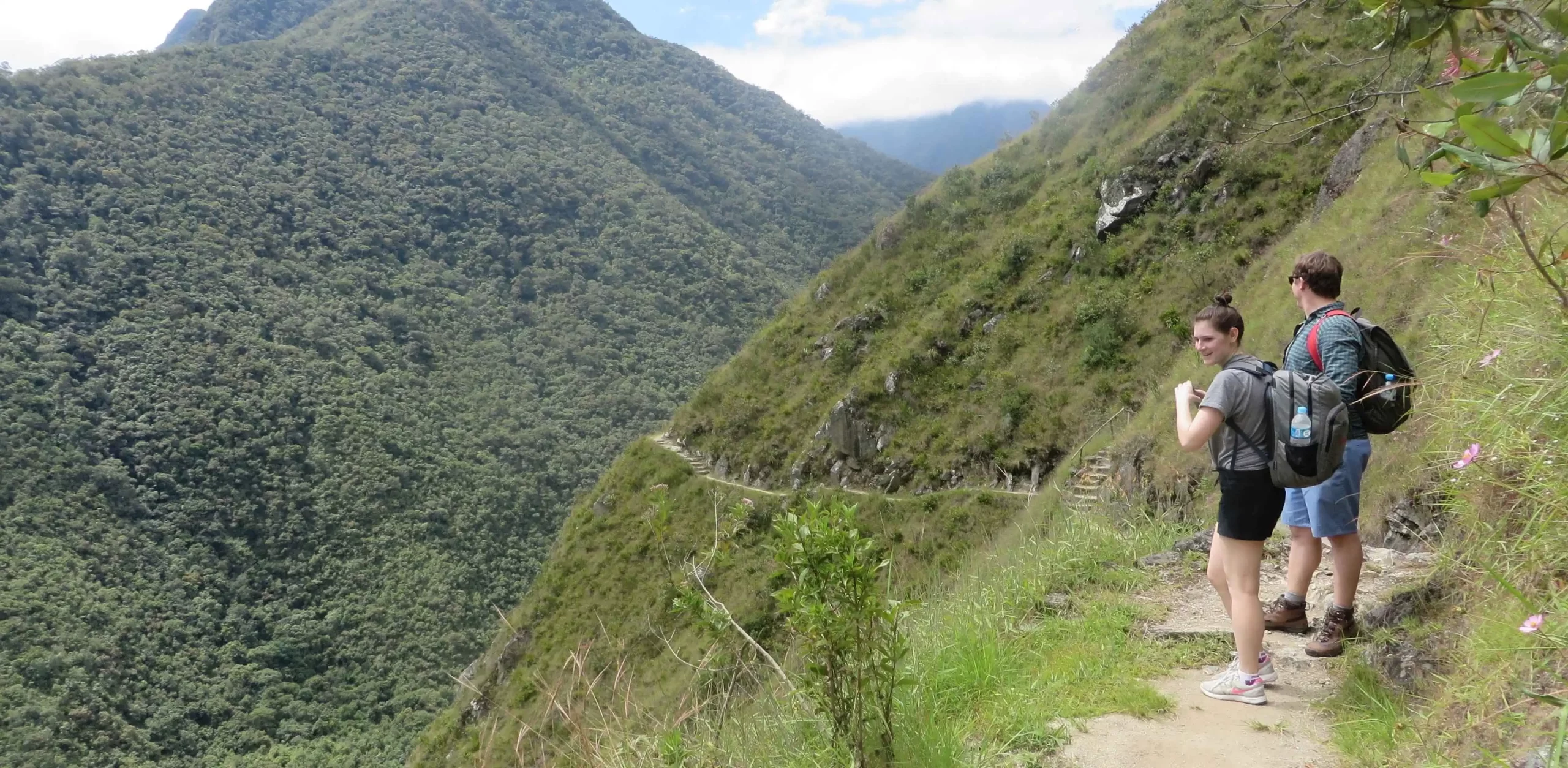 Short Inca Trail hike to Machu Picchu through scenic mountain trails in Peru